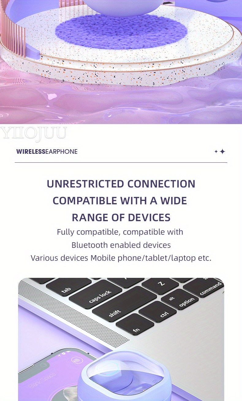 wireless earphones call noise reduction wireless earphones touch gaming earbuds tws headset in ear stereo hands free hd call hifi headset earbuds wiht microphone 2023 details 12