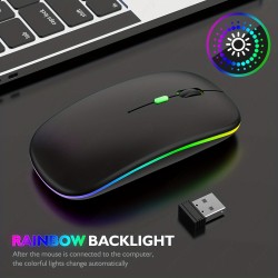 Rechargeable 5.2 BT Wireless Mouse - Compatible with Macbook Air, Xiaomi Pro Mouse, Matebook Laptop, IPad Tablet, MatePad